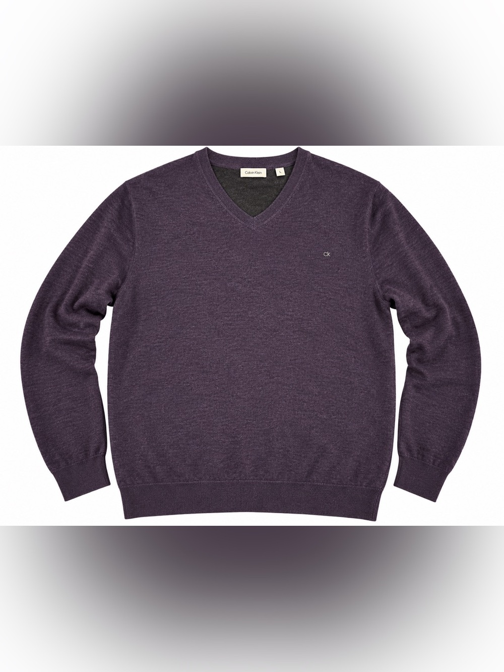 Calvin Klein Men's V-Neck Sweater in Plum Heather NWT size medium